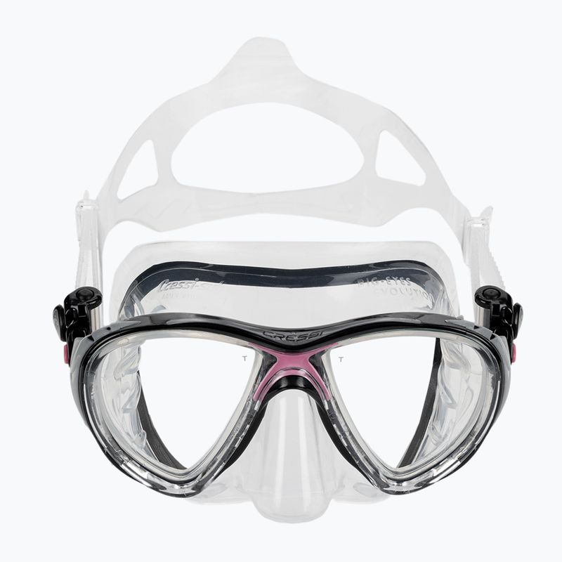 Cressi Big Eyes Evolution + Alpha Ultra Dry dive set black/pink 4