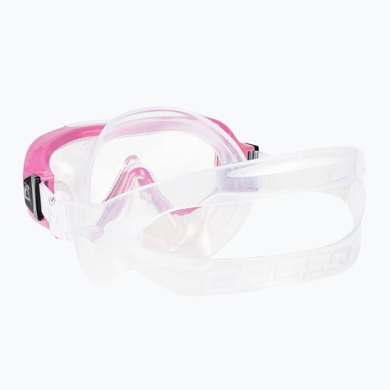 Cressi Piumetta children's snorkelling mask clear pink DN200540 4