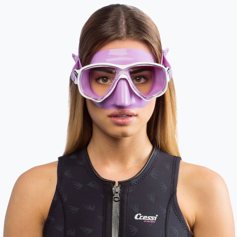 Cressi Marea sil lilac diving mask 2