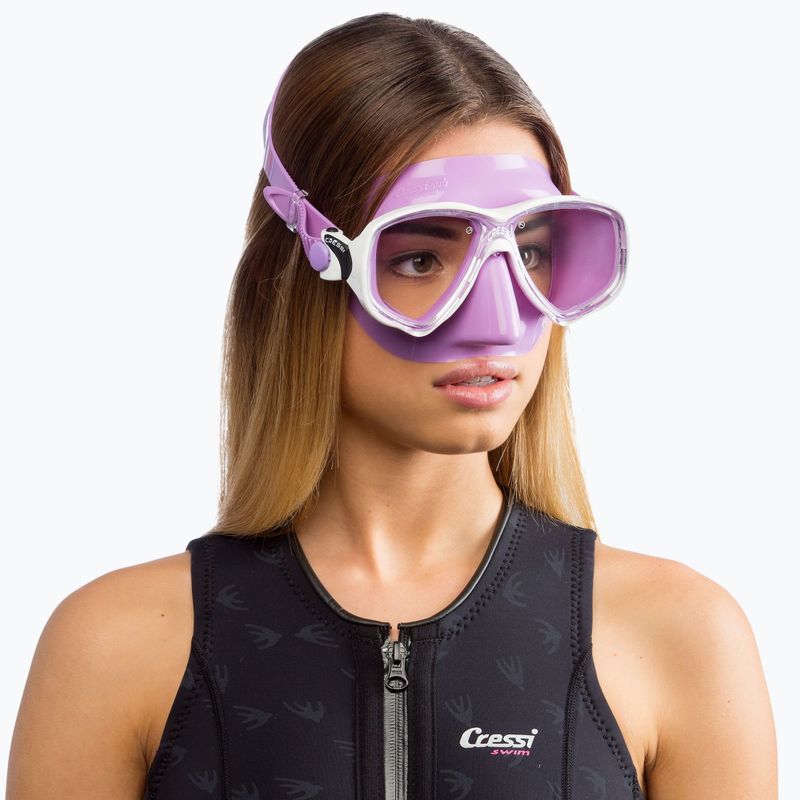 Cressi Marea sil lilac diving mask 3