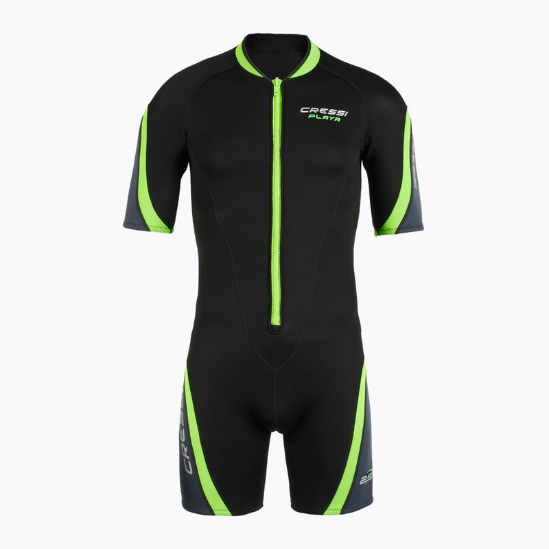 Men's Cressi Playa Shorty 2.5 mm black/lime wetsuit 2