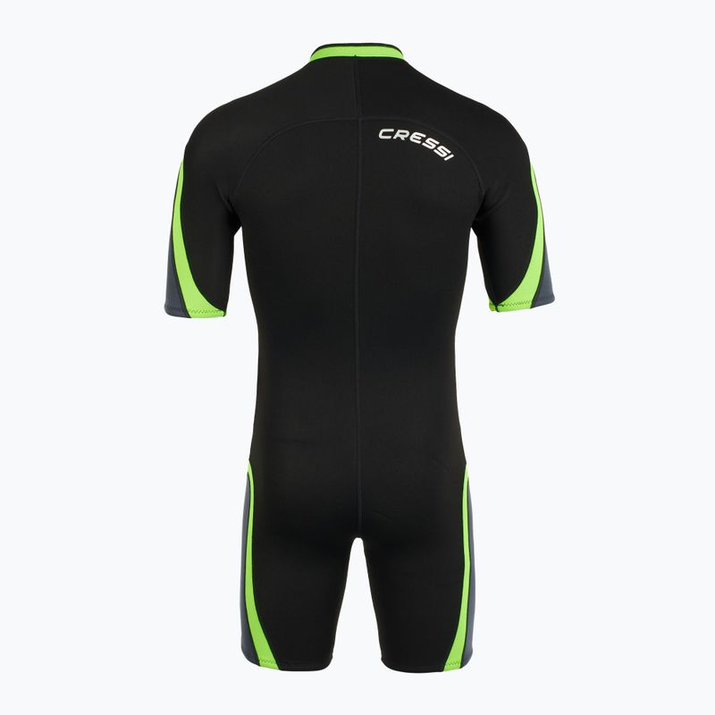 Men's Cressi Playa Shorty 2.5 mm black/lime wetsuit 3