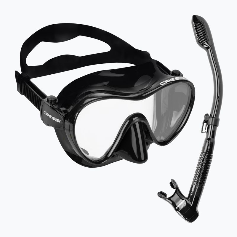 Cressi F1 + Supernova Dry diving set black