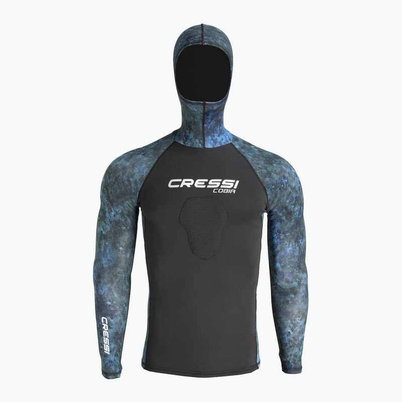 Men's Cressi Cobia Hunter camo blue swimming longsleeve 2