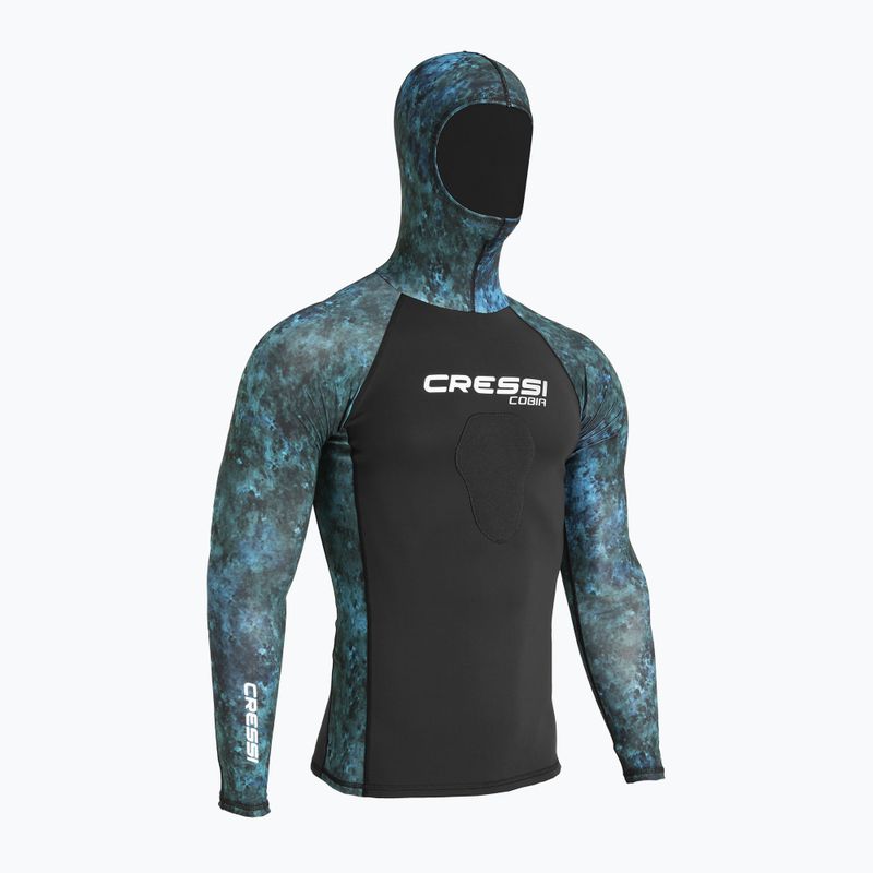 Men's Cressi Cobia Hunter camo blue swimming longsleeve 4