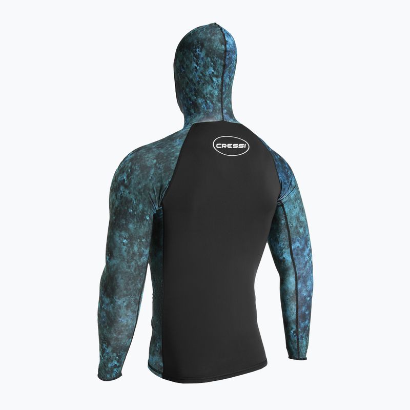 Men's Cressi Cobia Hunter camo blue swimming longsleeve 5