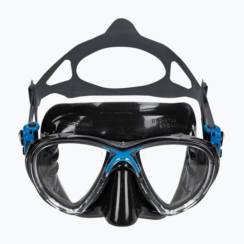 Cressi Big Eyes Evolution + Alpha Ultra Dry dive set black/blue 4