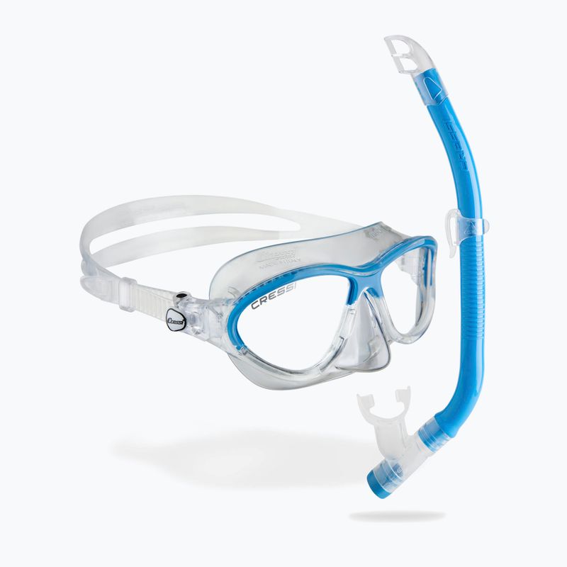 Cressi Moon + Top blue children's diving set