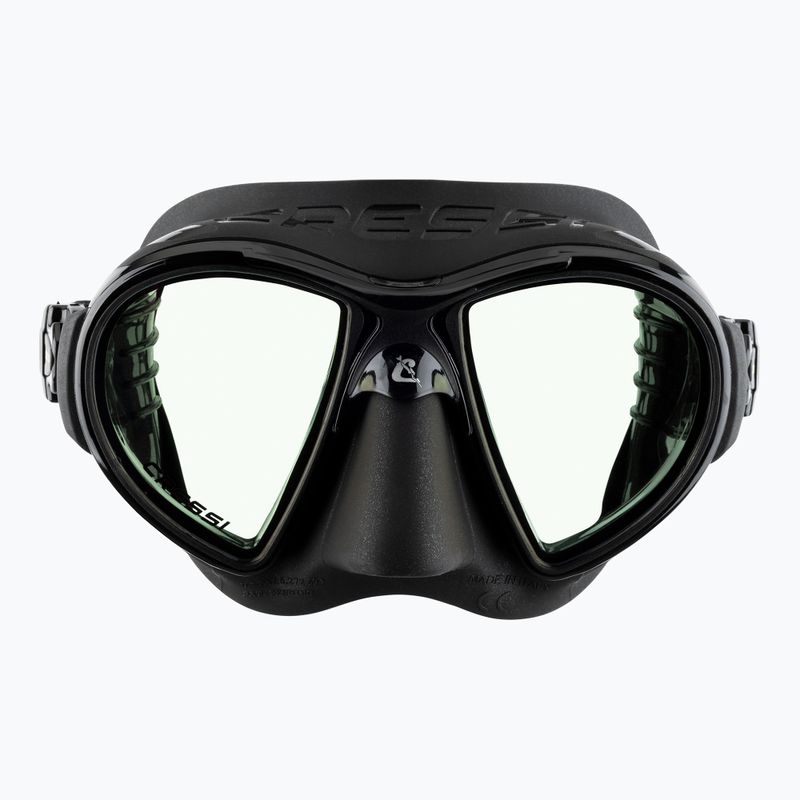 Cressi Zeus Ultravision diving mask black/black/red lenses 2