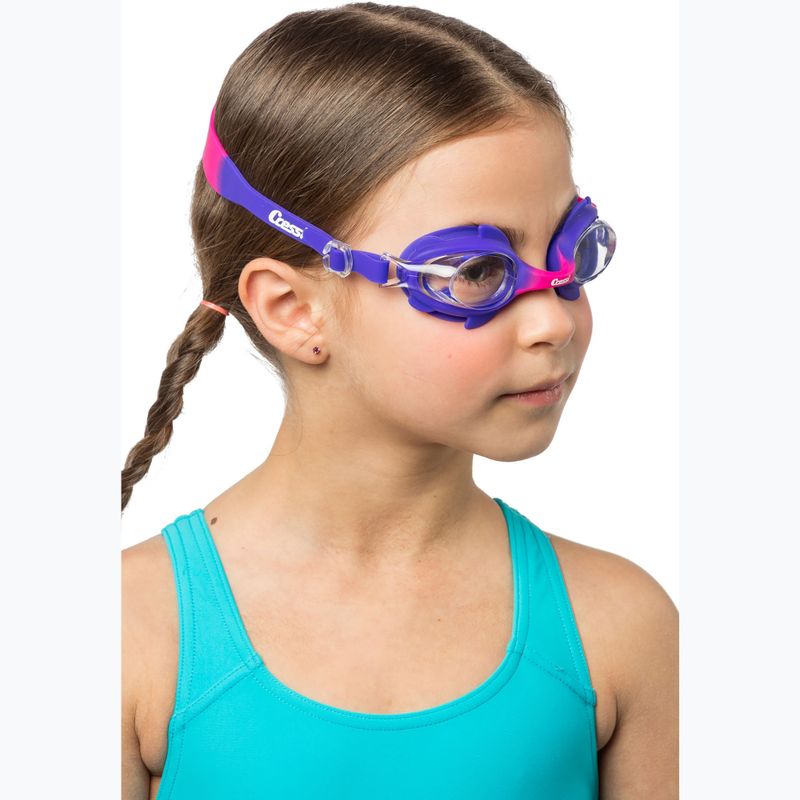 Cressi Seahorse purple/pink children's swim goggles 4
