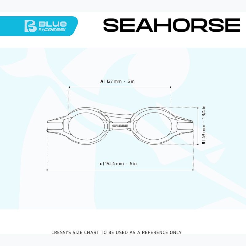 Cressi Seahorse grey/white/pink children's swim goggles 8