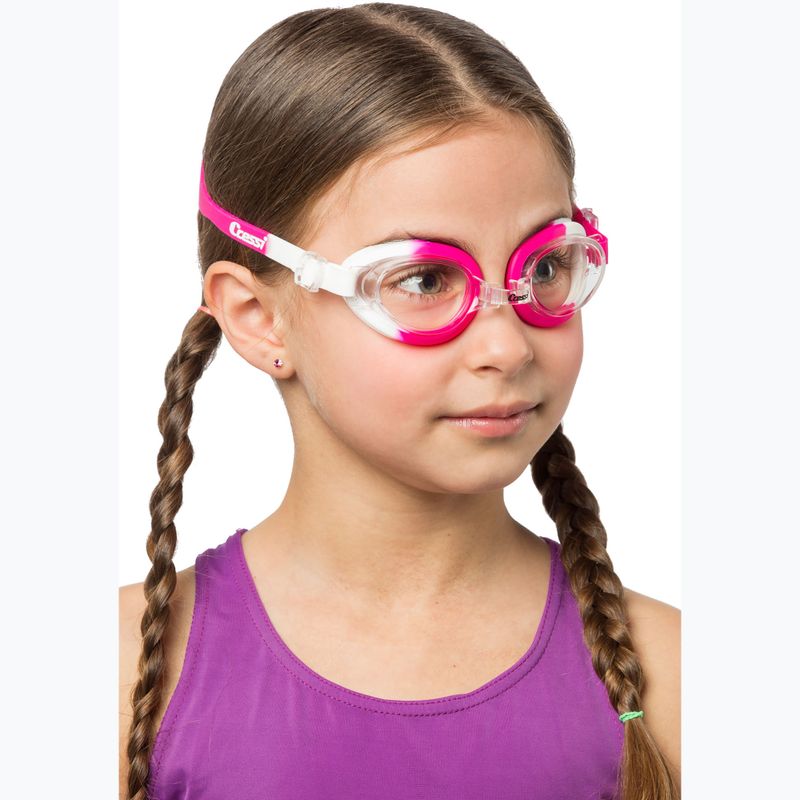 Cressi Starfish children's swimming goggles white/pink 4