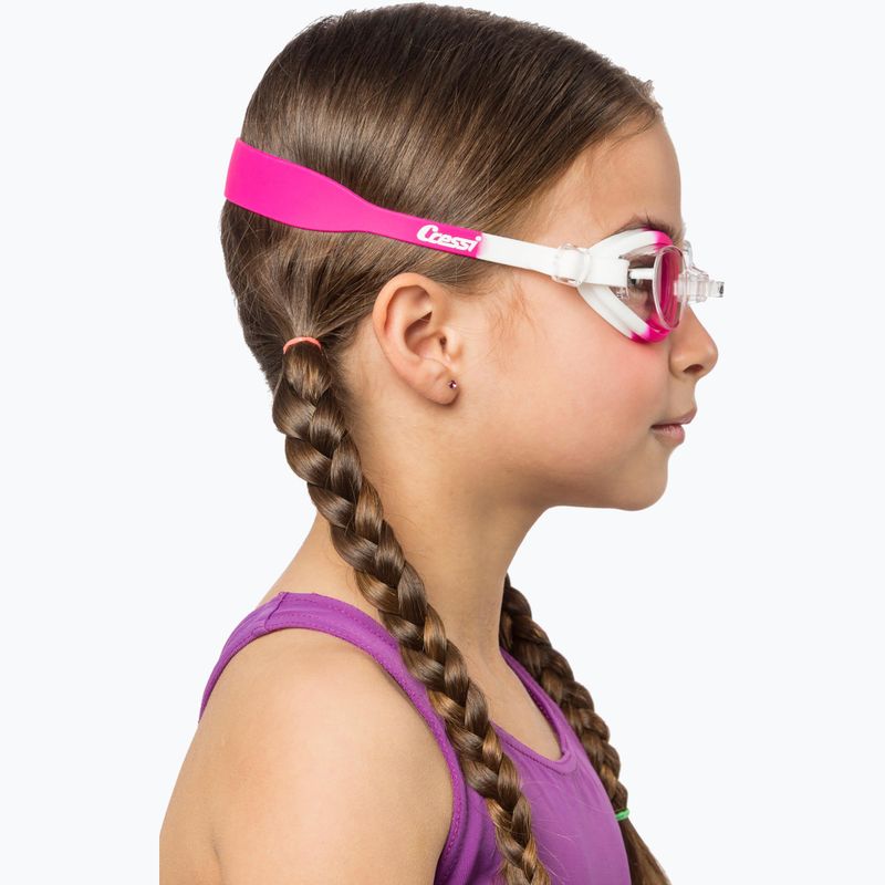 Cressi Starfish children's swimming goggles white/pink 5