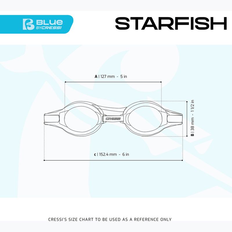 Cressi Starfish red/azure children's swim goggles 8