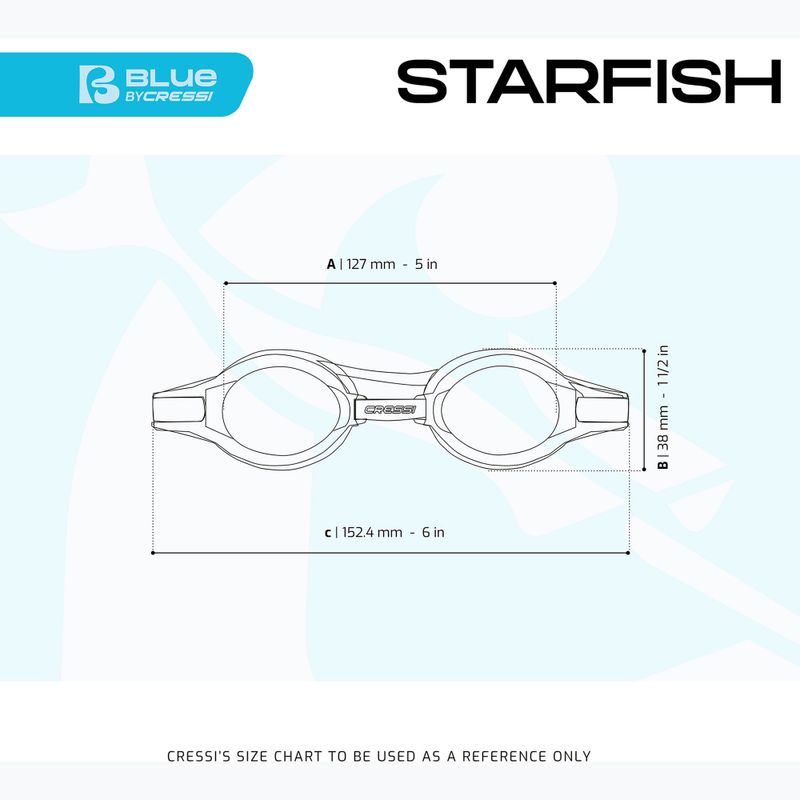 Cressi Starfish green/azure children's swim goggles 2