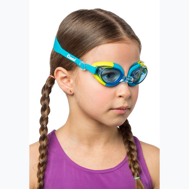 Cressi Starfish green/azure children's swim goggles 4