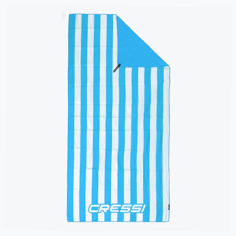 Cressi Stripe Beach quick-dry towel blue XVA871