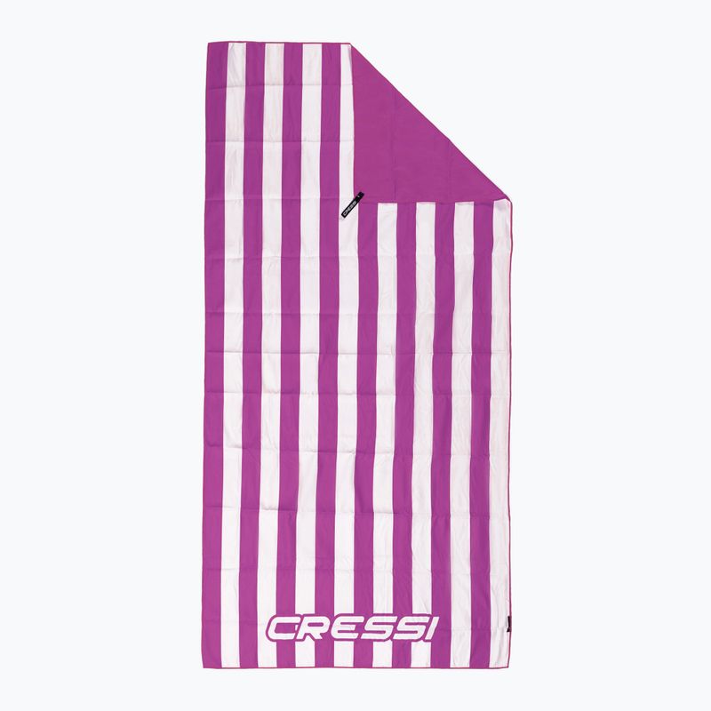 Cressi Stripe beach quick-dry towel purple XVA871