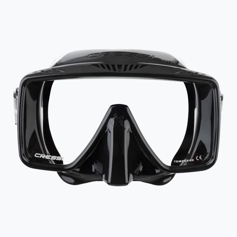 Cressi SF1 silicon black diving mask 2