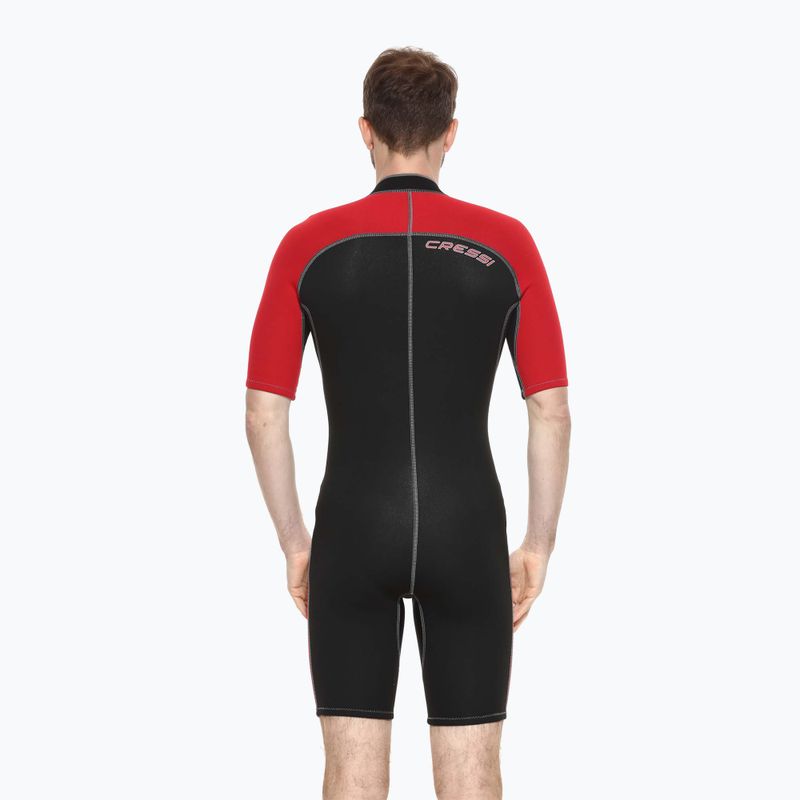 Men's Cressi Lido Shorty 2 mm black/red wetsuit 2