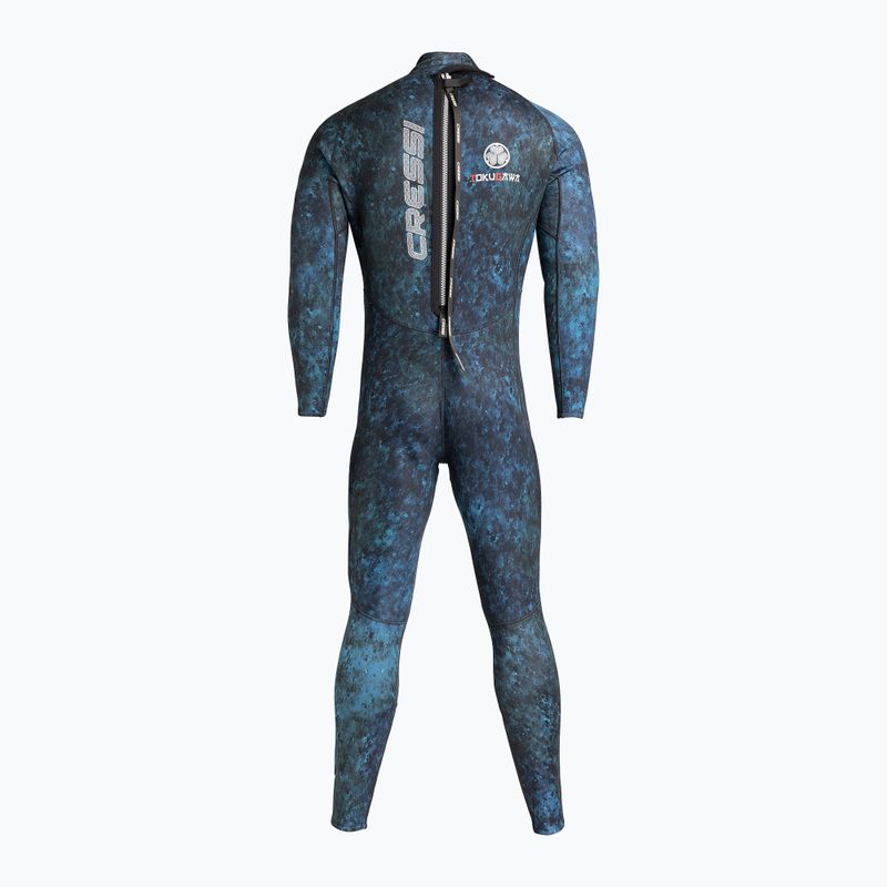 Men's Cressi Tokugawa Monopiece 3 mm camo blue swim wetsuit 2
