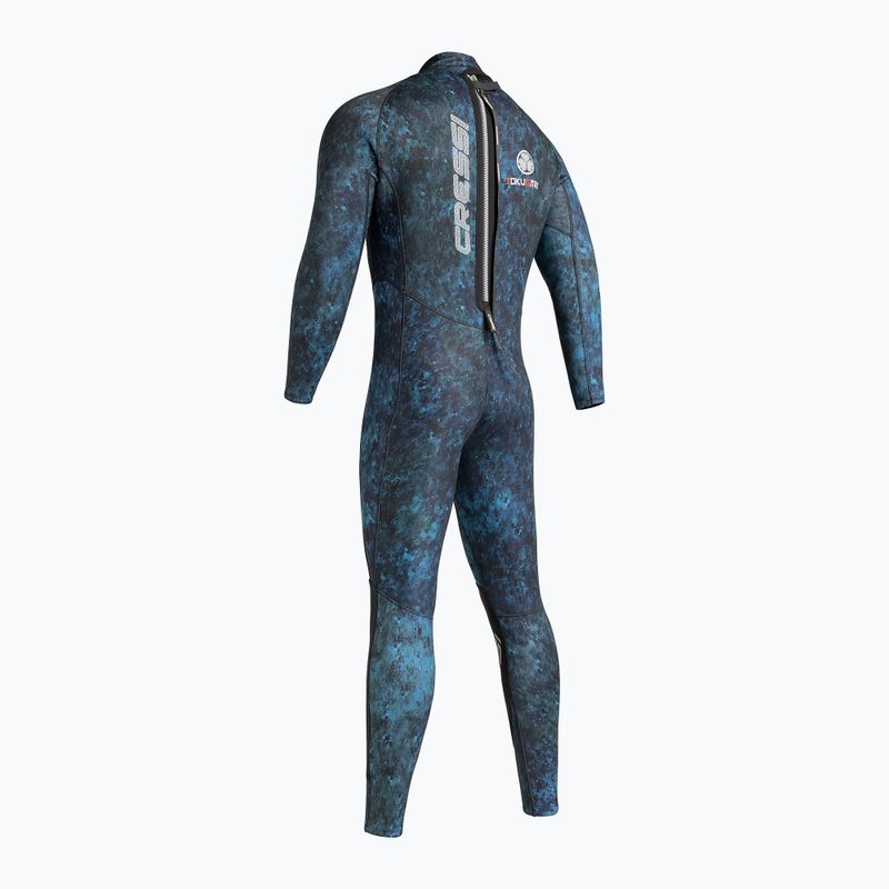 Men's Cressi Tokugawa Monopiece 3 mm camo blue swim wetsuit 4