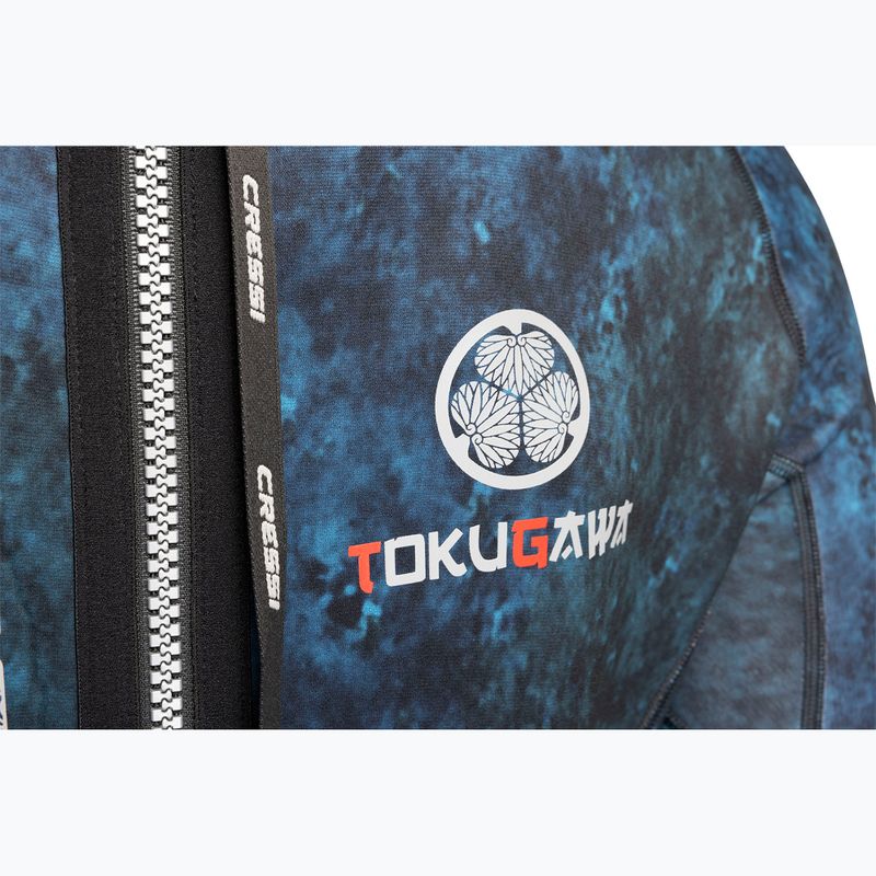 Men's Cressi Tokugawa Monopiece 3 mm camo blue swim wetsuit 6