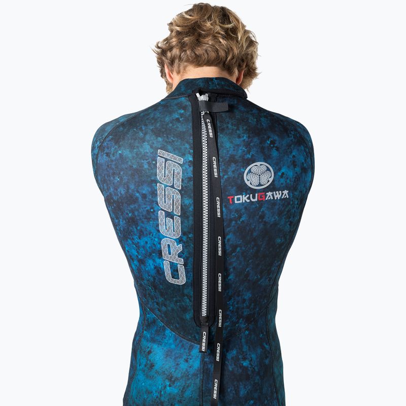 Men's Cressi Tokugawa Monopiece 3 mm camo blue swim wetsuit 12
