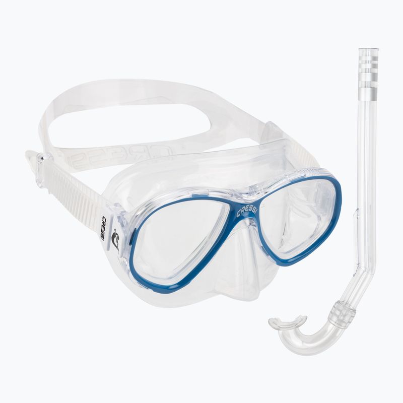 Cressi Perla Jr + Minigringo children's snorkel set clear blue DM101220