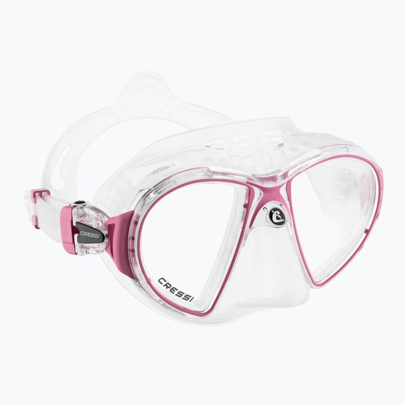 Cressi Zeus clear pink diving mask