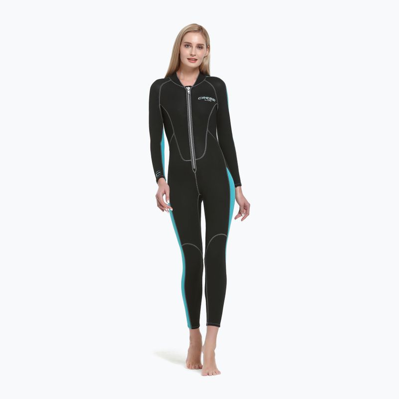 Cressi Lido Monopiece 2 mm black/aquamarine women's wetsuit 5