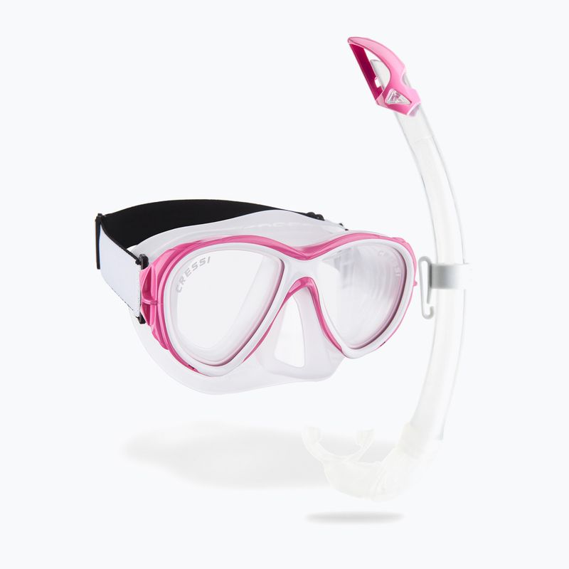 Cressi Samoa + Mexico clear/pink diving set