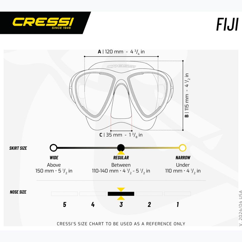 Cressi Fiji diving mask black/blue 6
