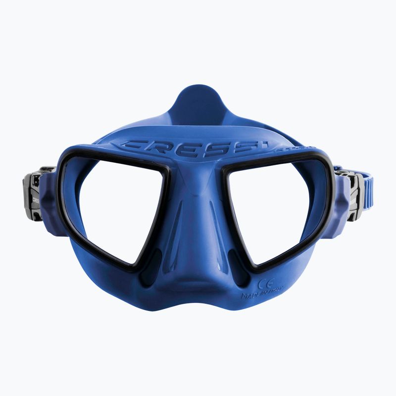 Cressi Atom blue metal/black diving mask 2