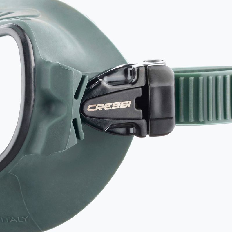 Cressi Atom green/black diving mask 4