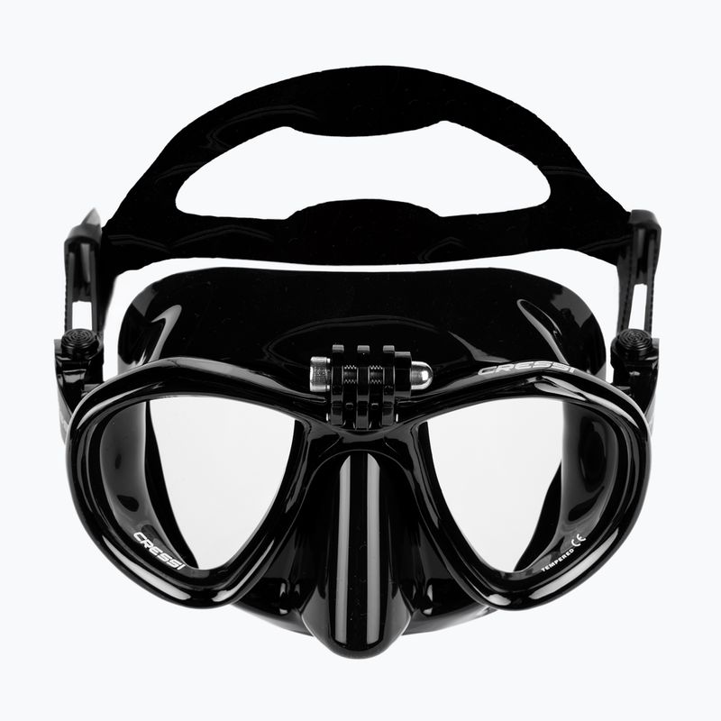 Cressi Metis Action black/black diving mask 2