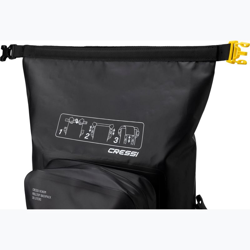 Cressi Venom Dry Backpack 30 l black/yellow 6