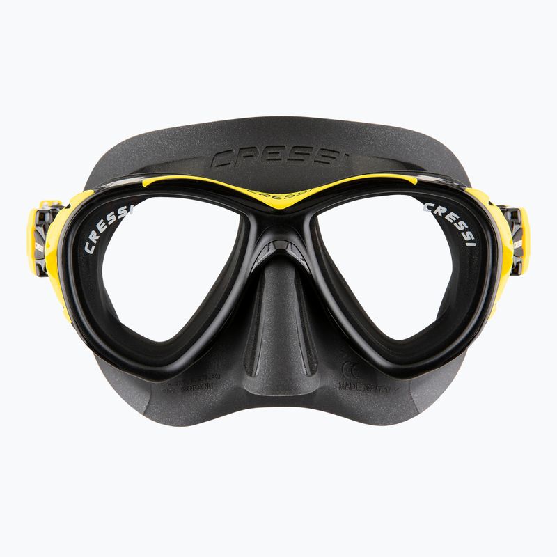 Cressi Naxos diving mask black/yellow 2