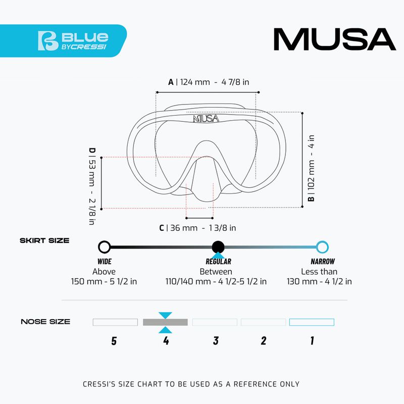 Diving mask Cressi Musa black 5