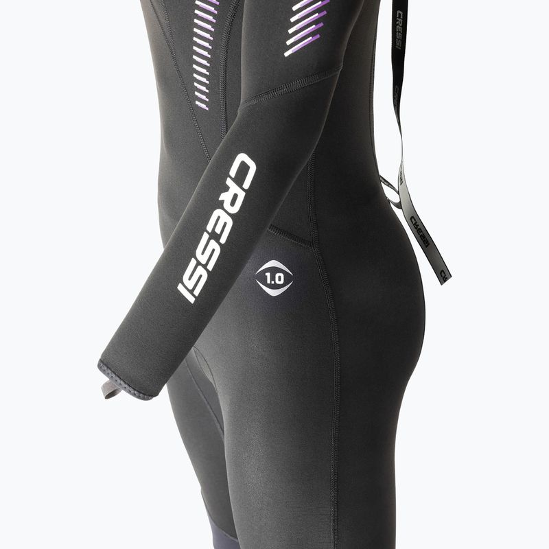 Women's wetsuit Cressi Fast Monopiece 1 mm black/grey 5