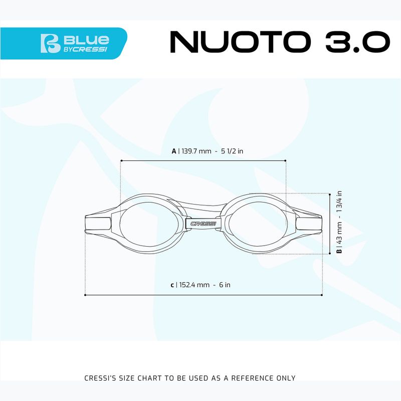 Cressi Nuoto 3.0 swim goggles navy/navy 4