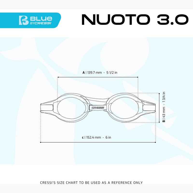 Cressi Nuoto 3.0 black/black mirrored swim goggles 4