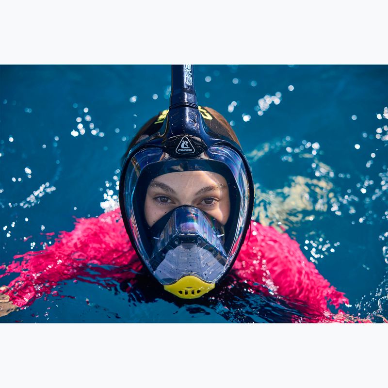 Cressi Bali Full Face snorkelling mask black/yellow 7