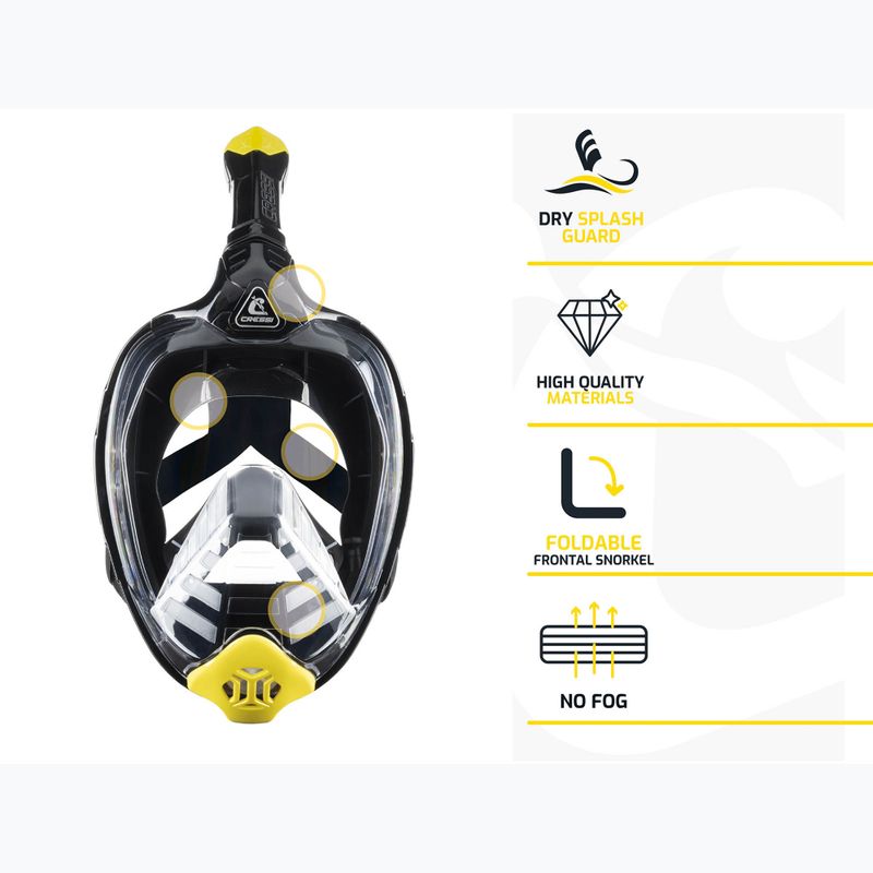 Cressi Bali Full Face snorkelling mask black/grey 5