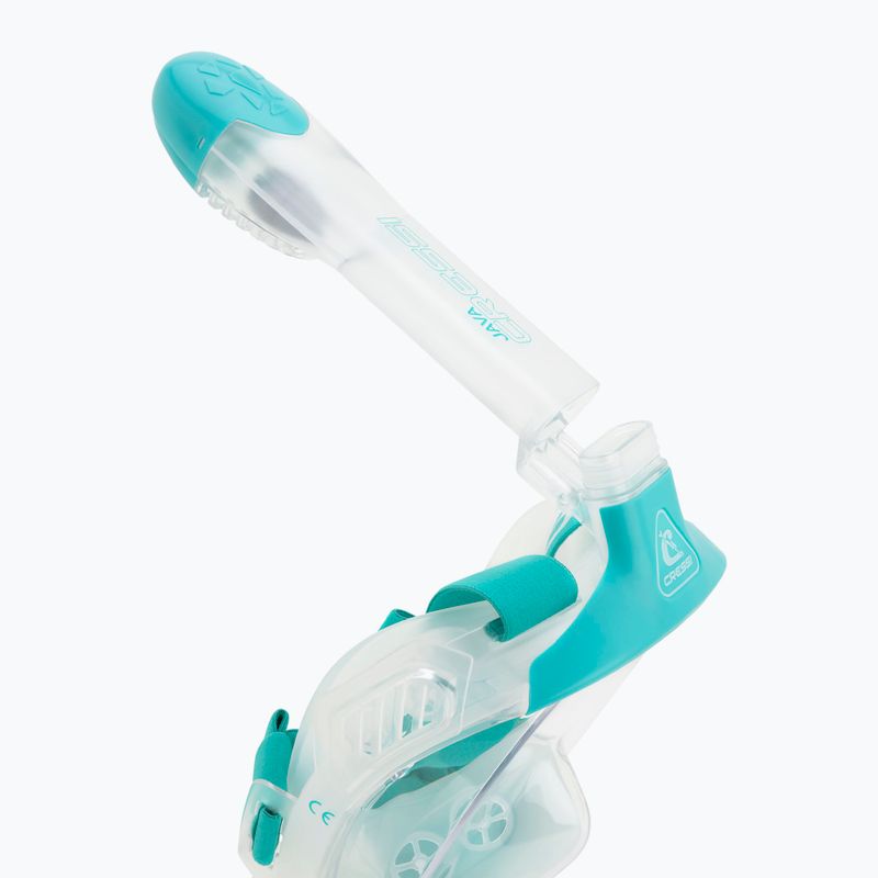 Full-face snorkelling mask Cressi Java Full Face clear/aquamarine 7