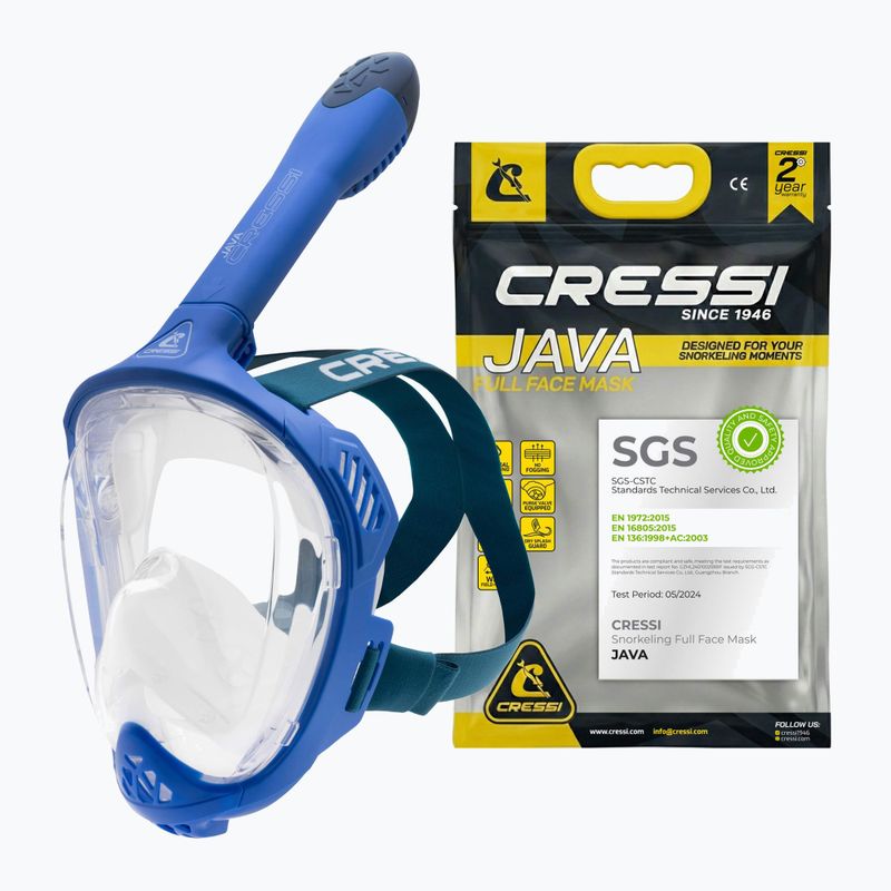 Full-face snorkelling mask Cressi Java Full Face blue/blue navy 8