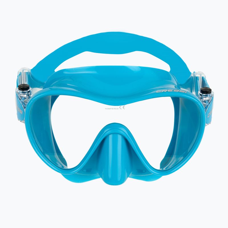 Cressi F1 Small turquoise diving mask 2