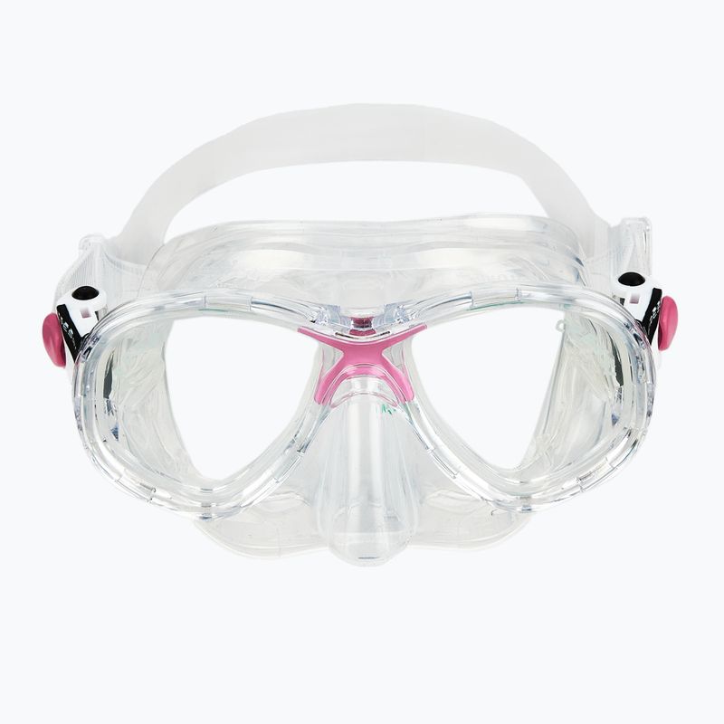 Cressi Marea + Seal Dry Jr dive set clear/pink 4