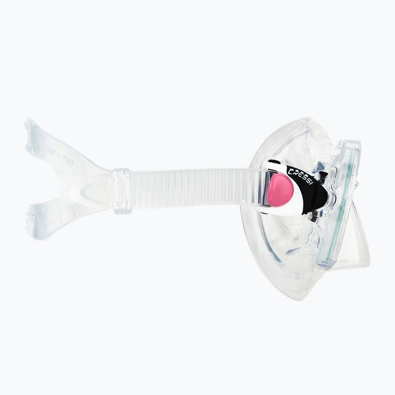 Cressi Marea + Seal Dry Jr dive set clear/pink 5