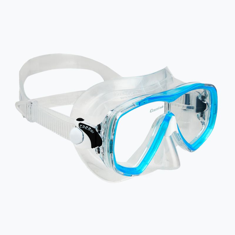 Cressi Estrella + Seal Dry clear/aquamarine diving set 2